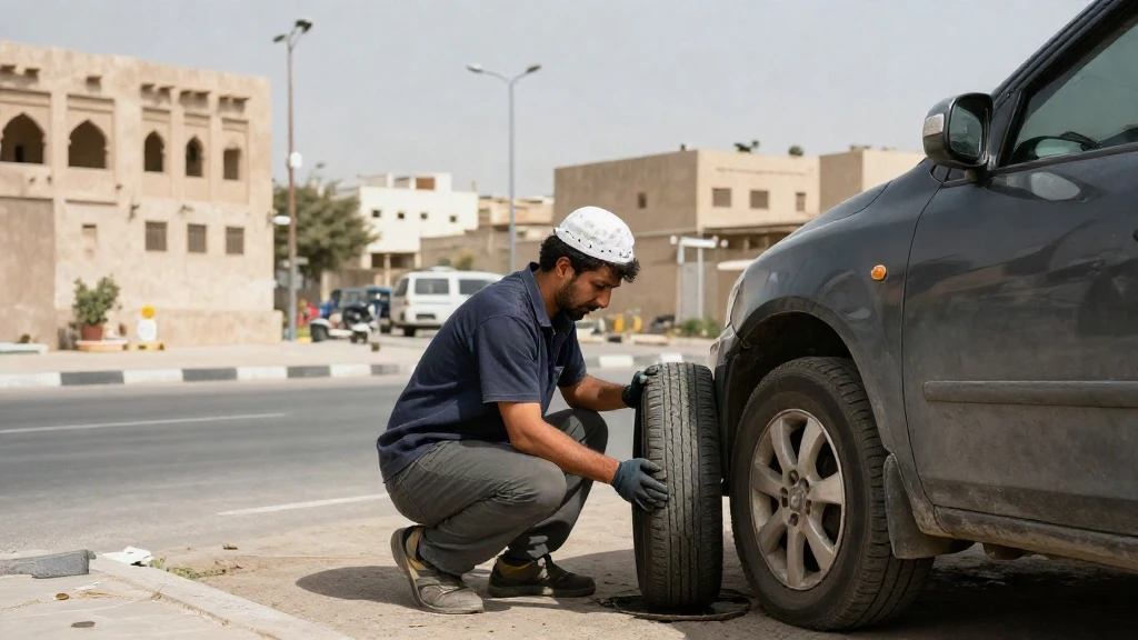 فني يغير الإطار