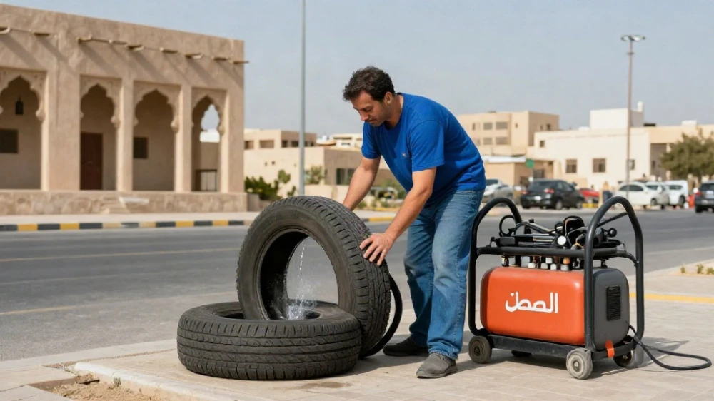 تصليح بنشر متنقل قريب مني السالمية