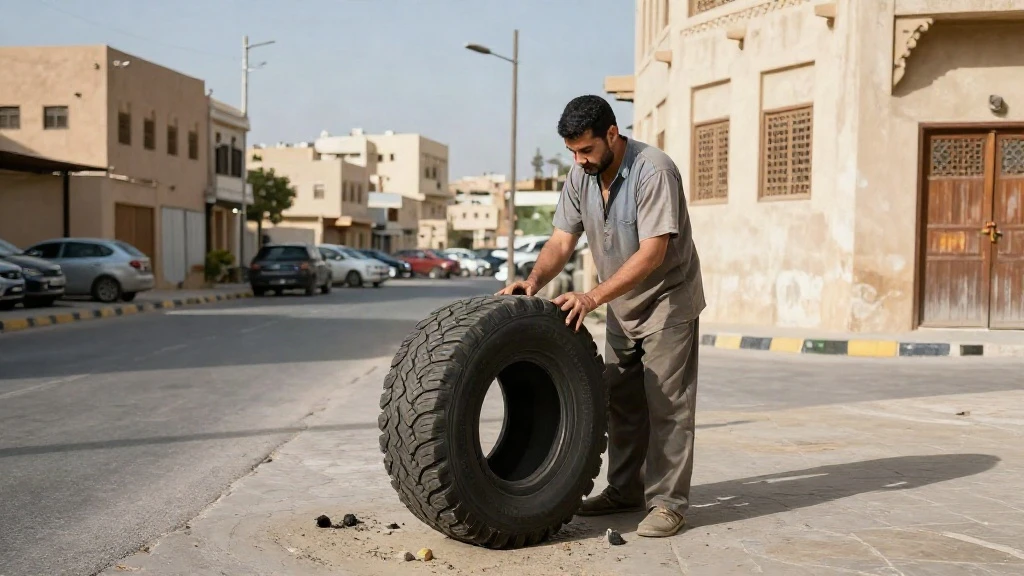 خدمة تبديل تواير بالطريق